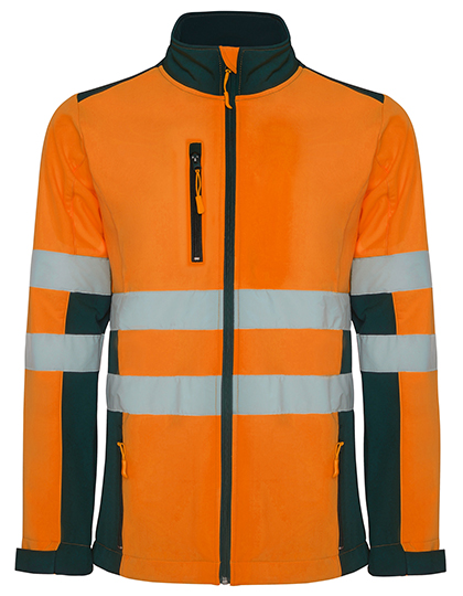 Antares Soft Shell Jacket - navy blue/fluor orange
