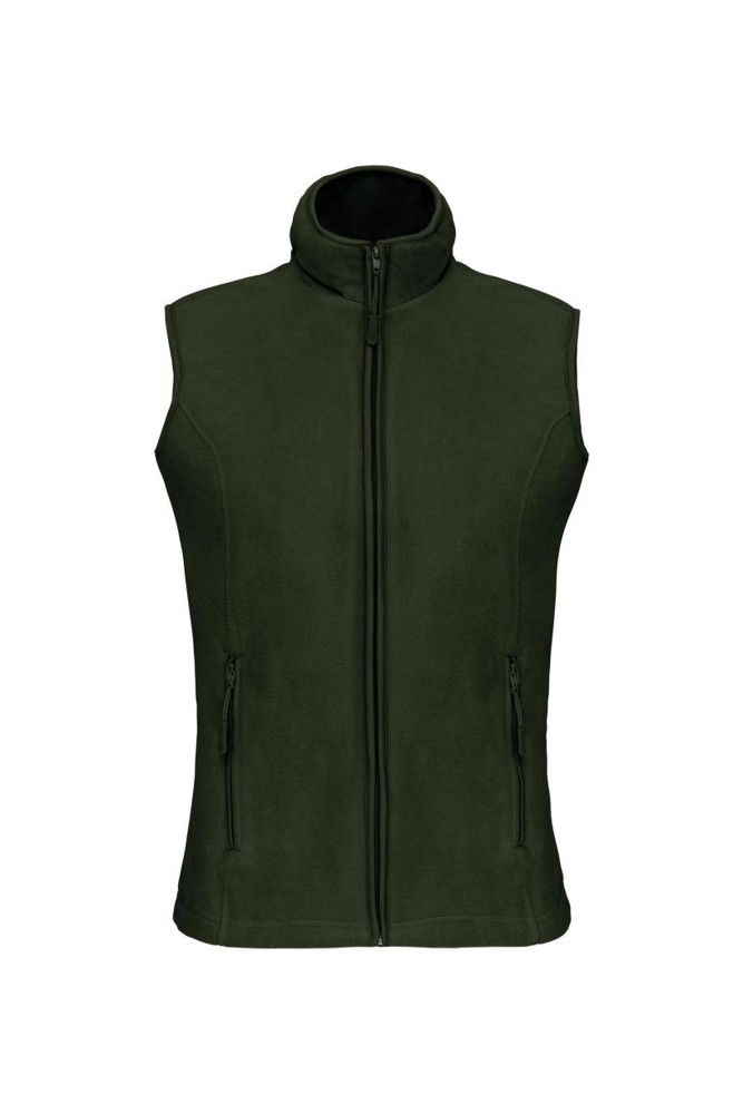 Bodywarmer van microfleece dames - Forest Green
