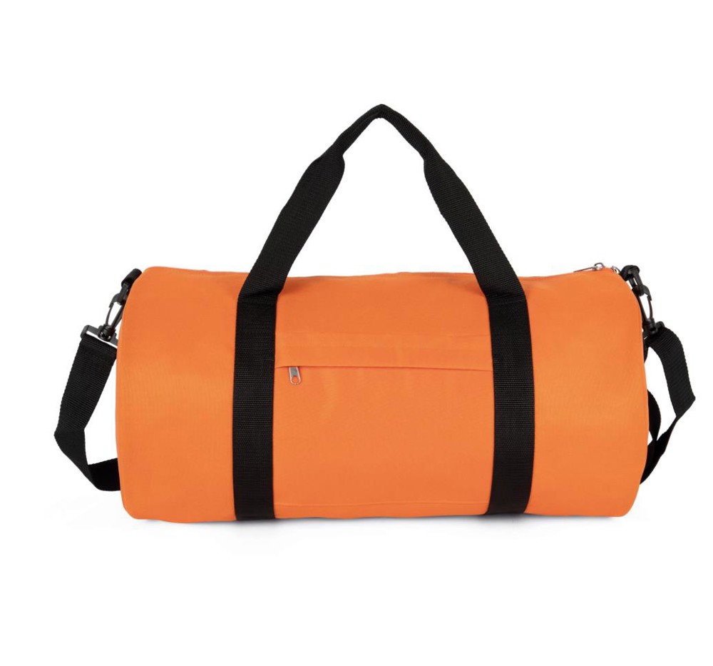 Gerecycleerde buisvormige tas met zak op de voorkant - Orange Zest