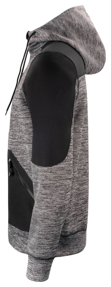 Jobman - 5303 Hoodie Spun Dye Zwart Melange/Zwart S