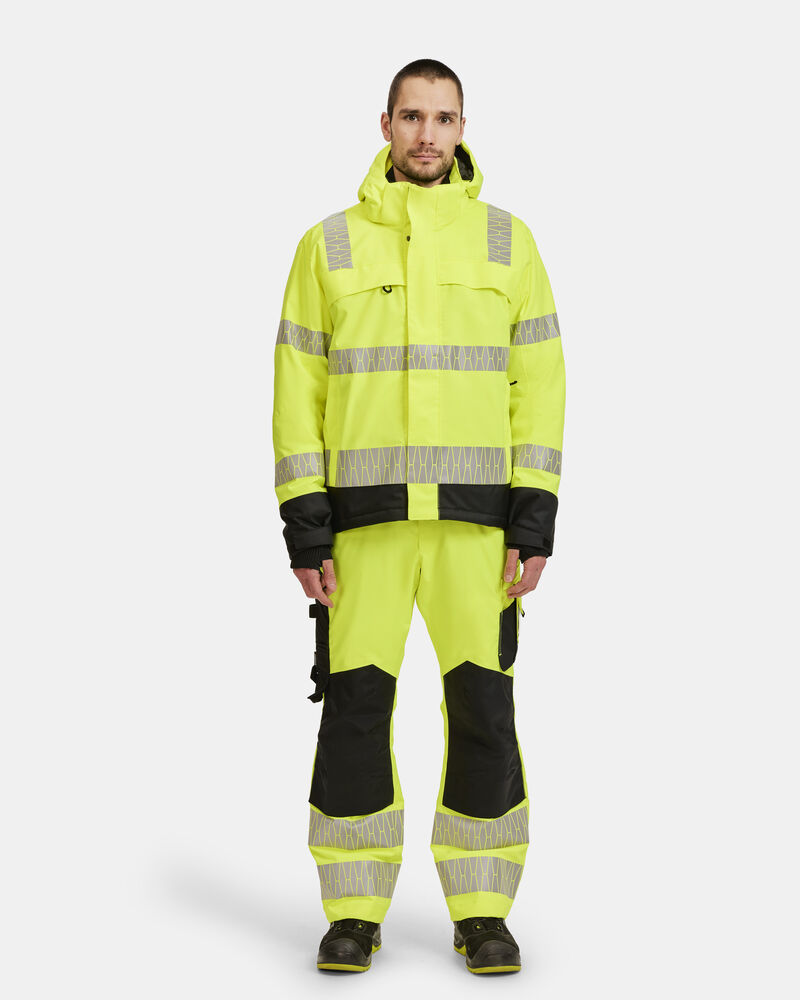 Jobman - 2235 Hi-Vis Winter Trousers Geel/Zwart XS