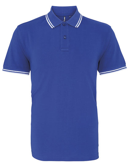 Asquith & Fox - Men´s Classic Fit Tipped Polo - Royal, White