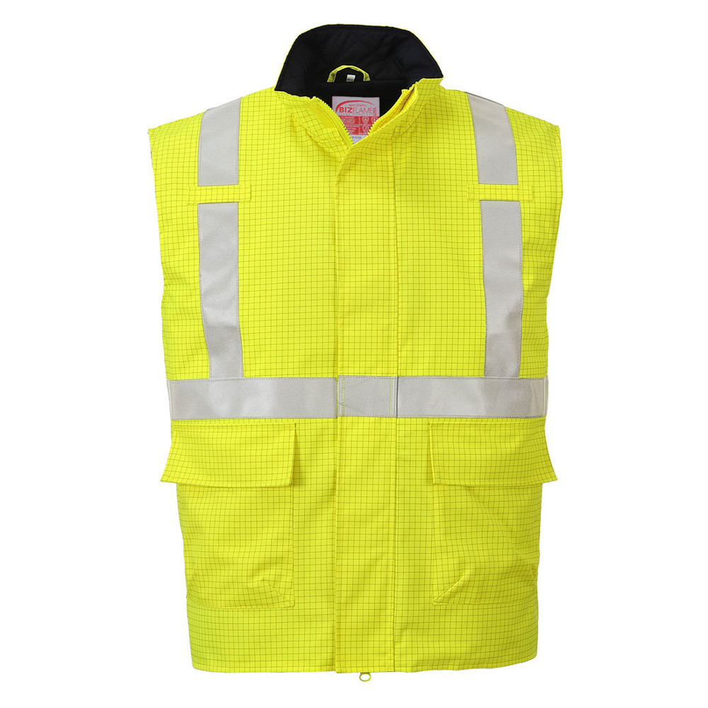 Bizflame Regen Hi-Vis Antistatische FR Bodywarmer - Yellow