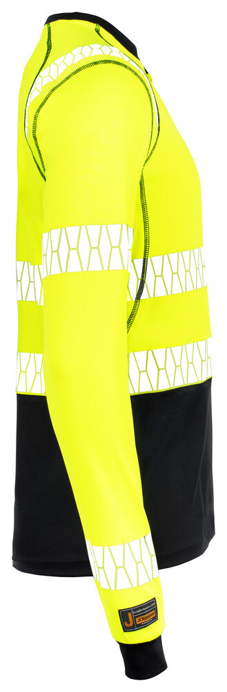 Jobman - 5598 Hi-Vis Long Sleeve T-shirt UV-Pro Geel/Zwart XS