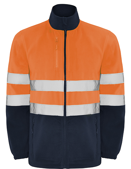 Altair Fleece Jacket - navy blue/fluor orange