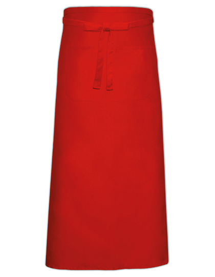 Bistro Apron With Front Pocket - Red