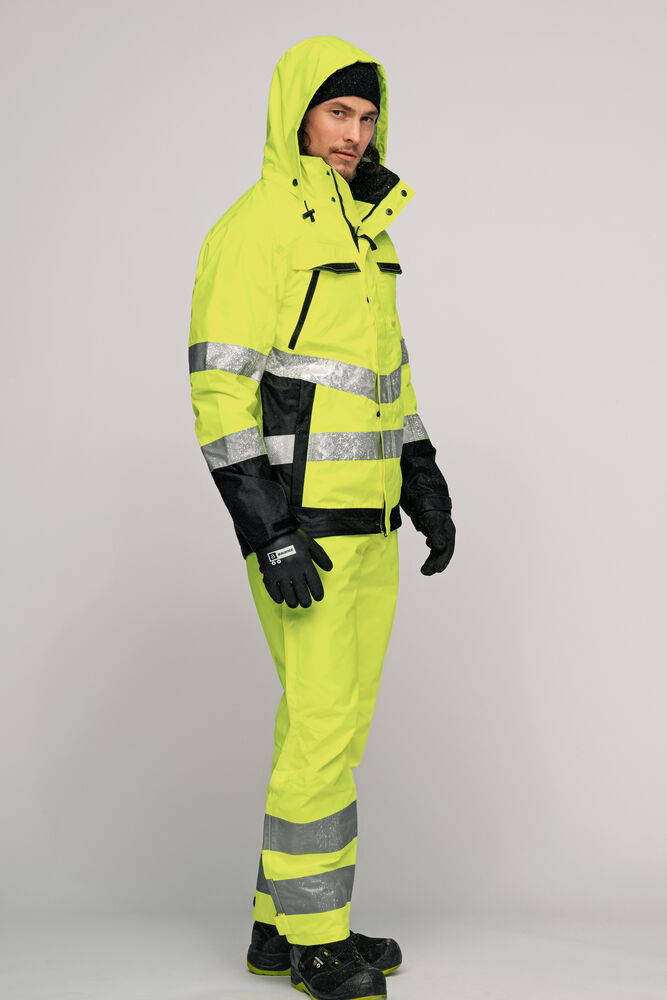Jobman - 1283 Hi-Vis Shell Jacket Geel/Navy 4XL