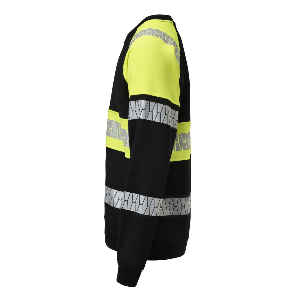 Jobman - 5224 Sweatshirt Hi-Vis Zwart/Geel XS