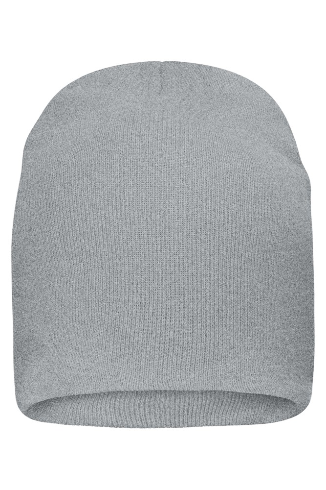 Bio Cotton Casual Beanie - Light Grey Melange