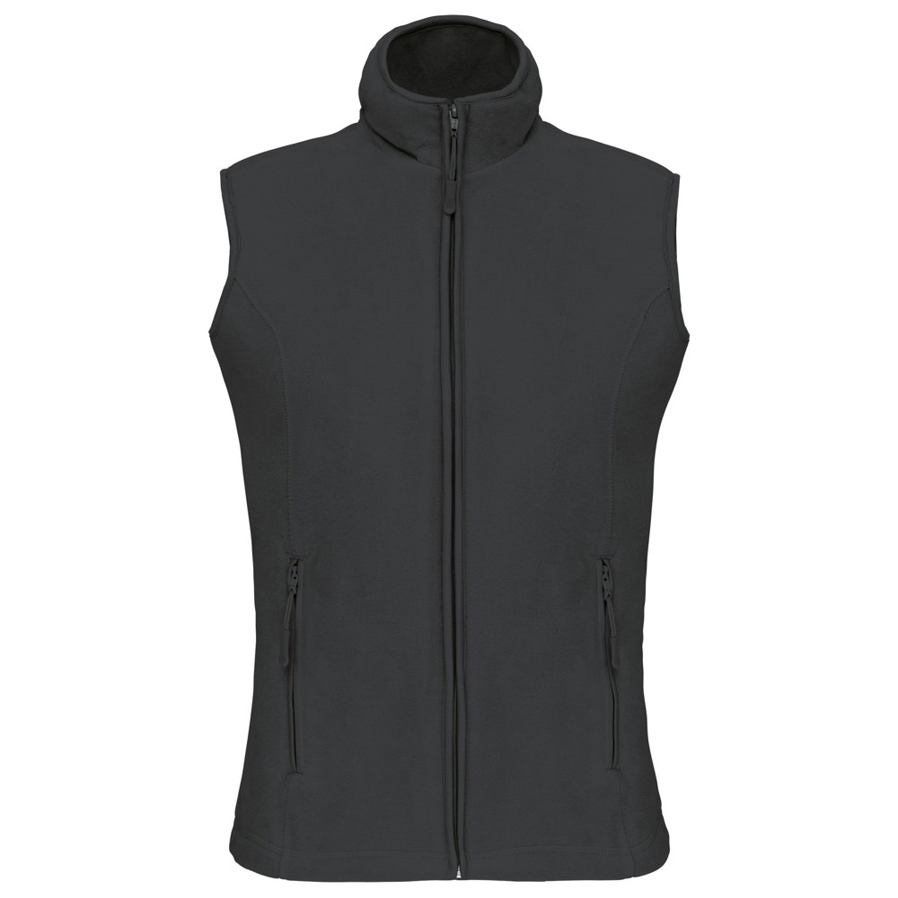 Bodywarmer van microfleece dames - Dark Grey