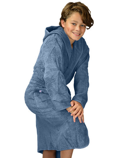 ARTG - Boyzz&Girlzz® Hooded Bathrobe - Jeans Blue, Jeans Blue