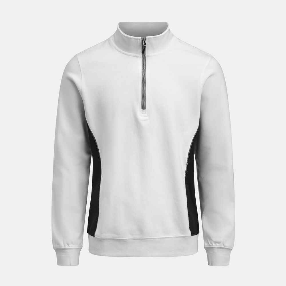 Jobman - 5401 Halfzip Sweatshirt - wit/zwart