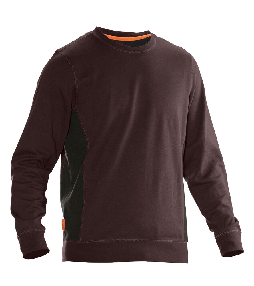 Jobman - 5402 Roundneck Sweatshirt - Bruin/Zwart