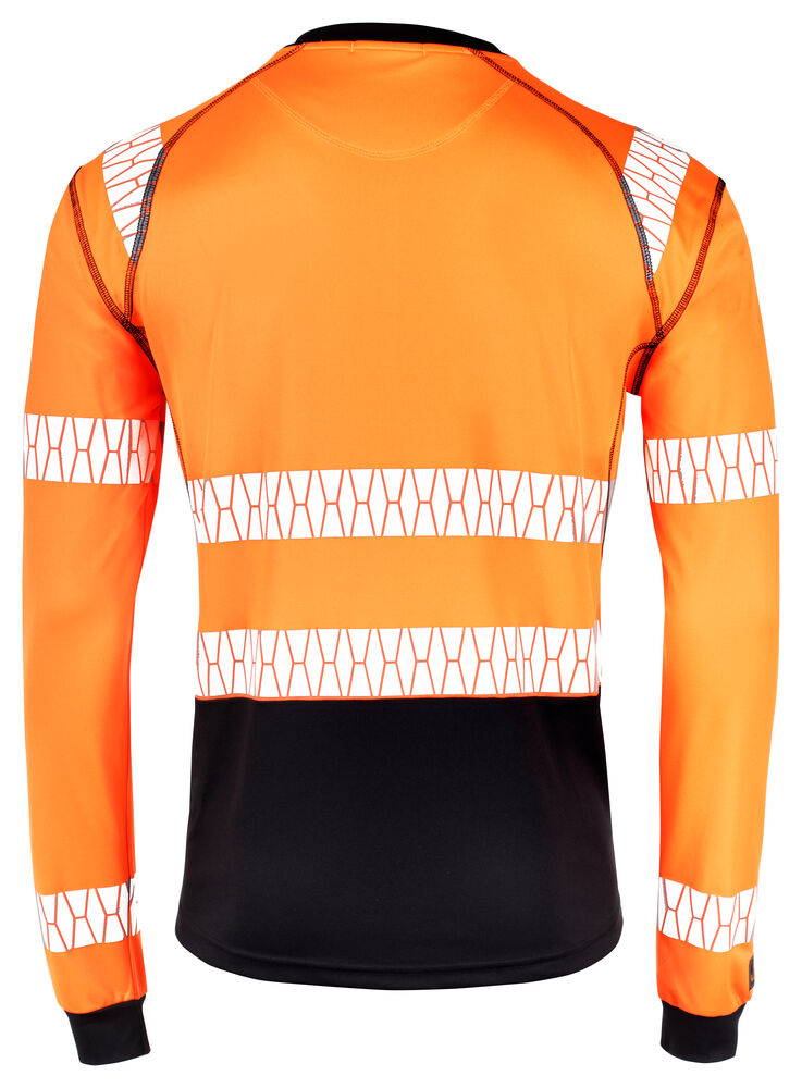 Jobman - 5598 Hi-Vis Long Sleeve T-shirt UV-Pro Oranje/Zwart XXL