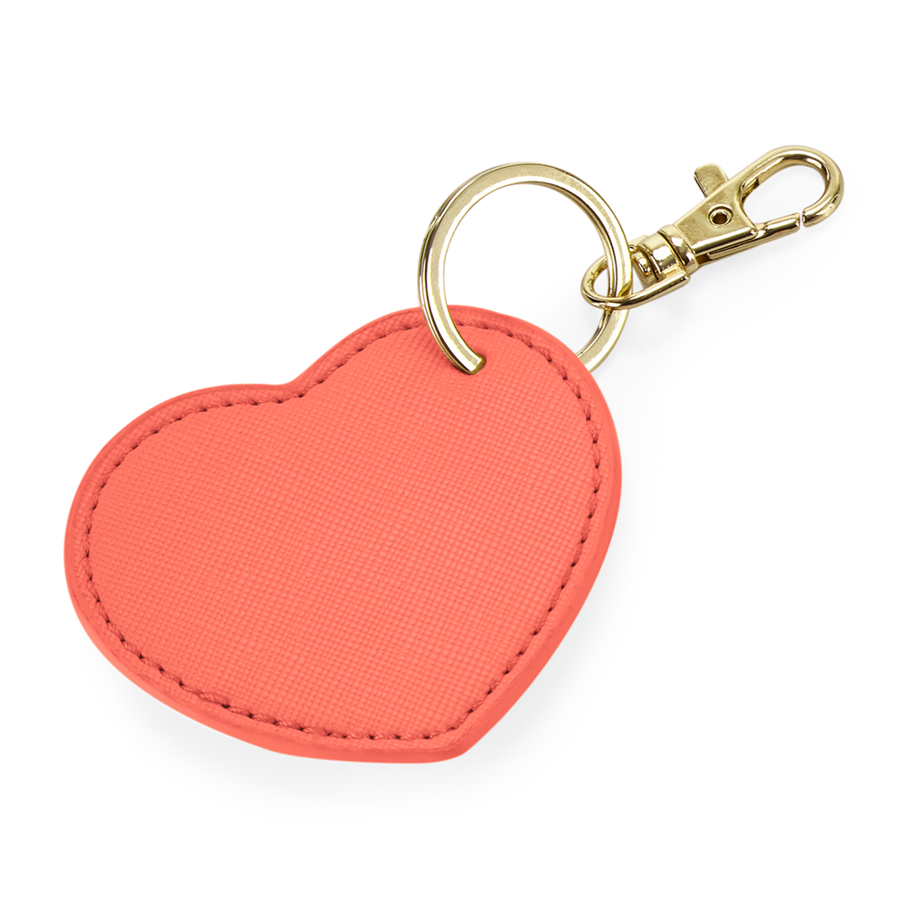 BG746 - Hartvormige sleutelhanger - coral
