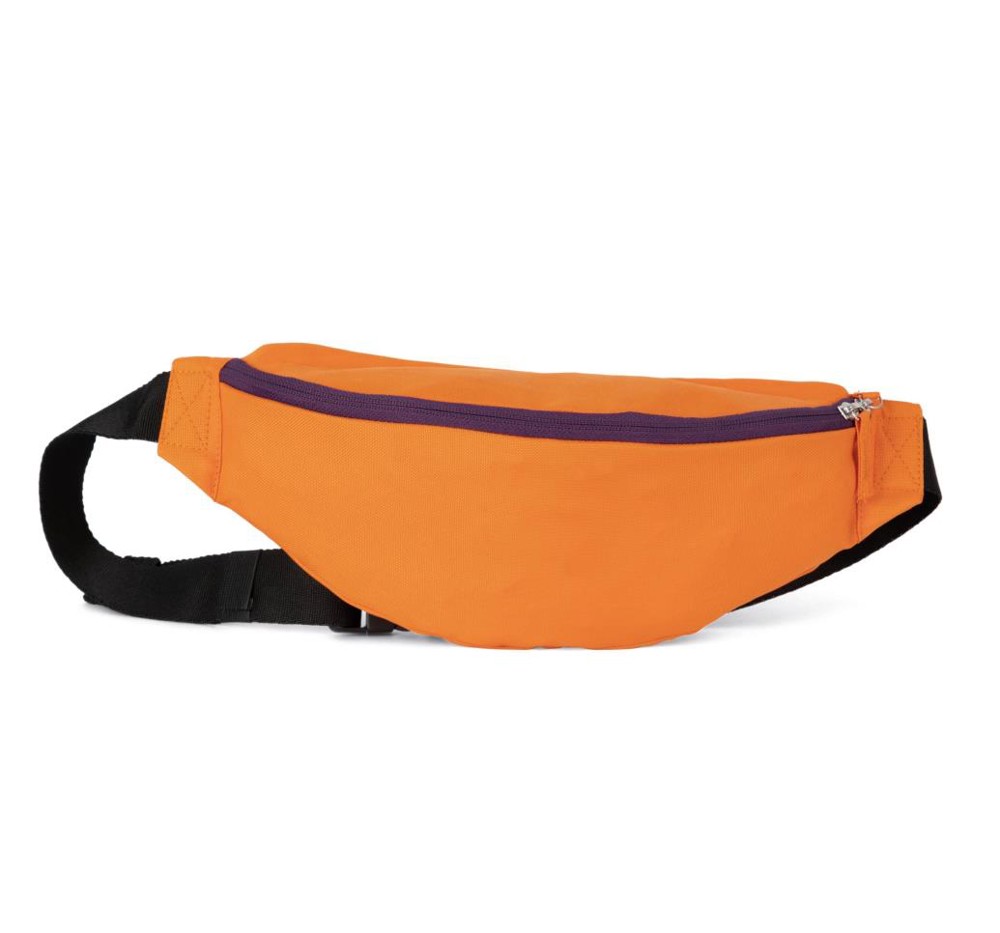 Gerecycleerd klassiek heuptasje - orange zest/plum purple