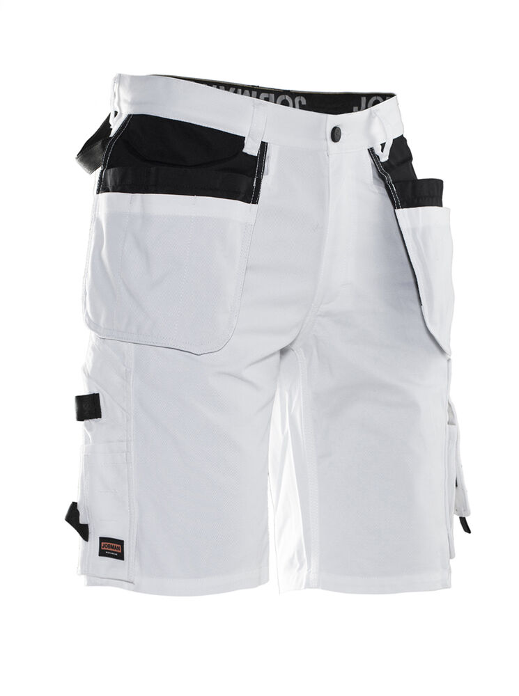 Jobman - 2132 Painters' Shorts - Wit/Zwart