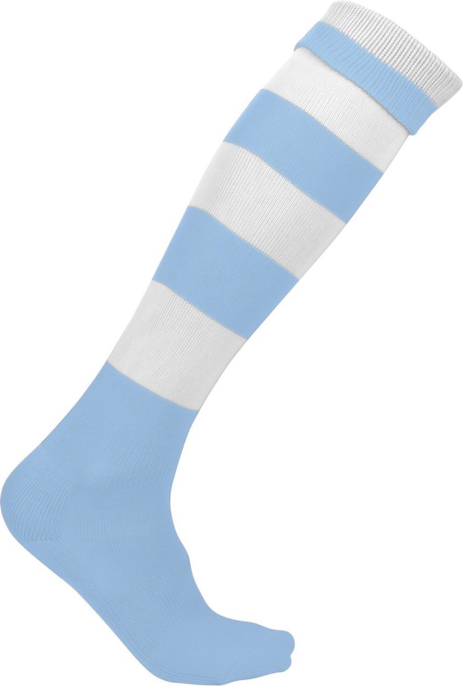 Gestreepte Sportsokken - sporty sky blue/white