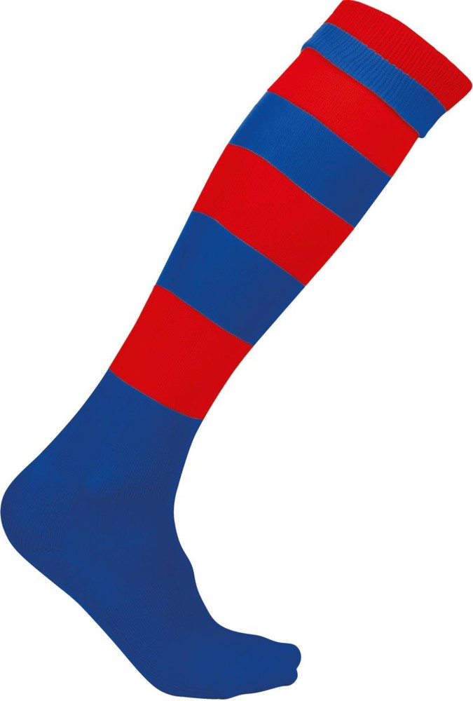 Gestreepte Sportsokken - dark royal blue/sporty red