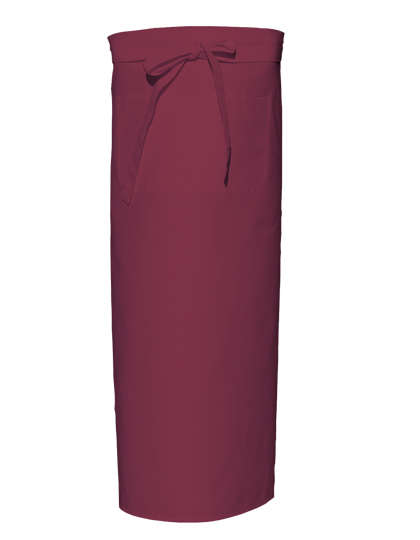 Bistro Apron With Front Pocket - bordeaux