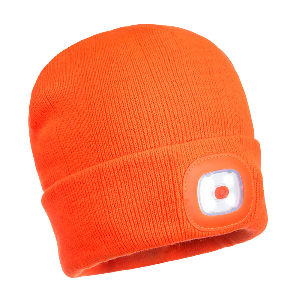 Beanie USB Oplaadbare LED Hoofdlamp - Orange