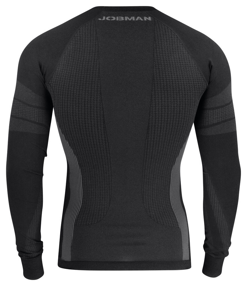 Jobman - 5580 Sweater Next To Skin Donkergrijs/Zwart M