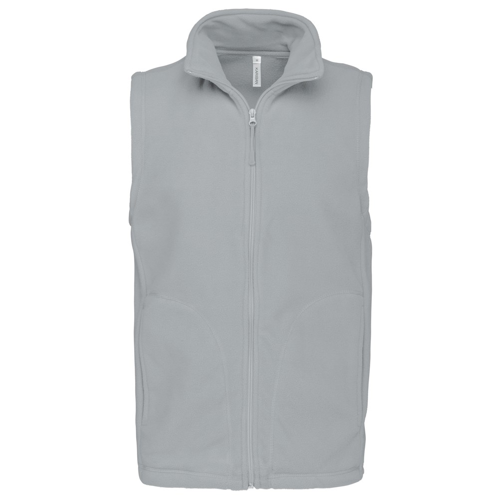 Bodywarmer van microfleece heren - snow grey