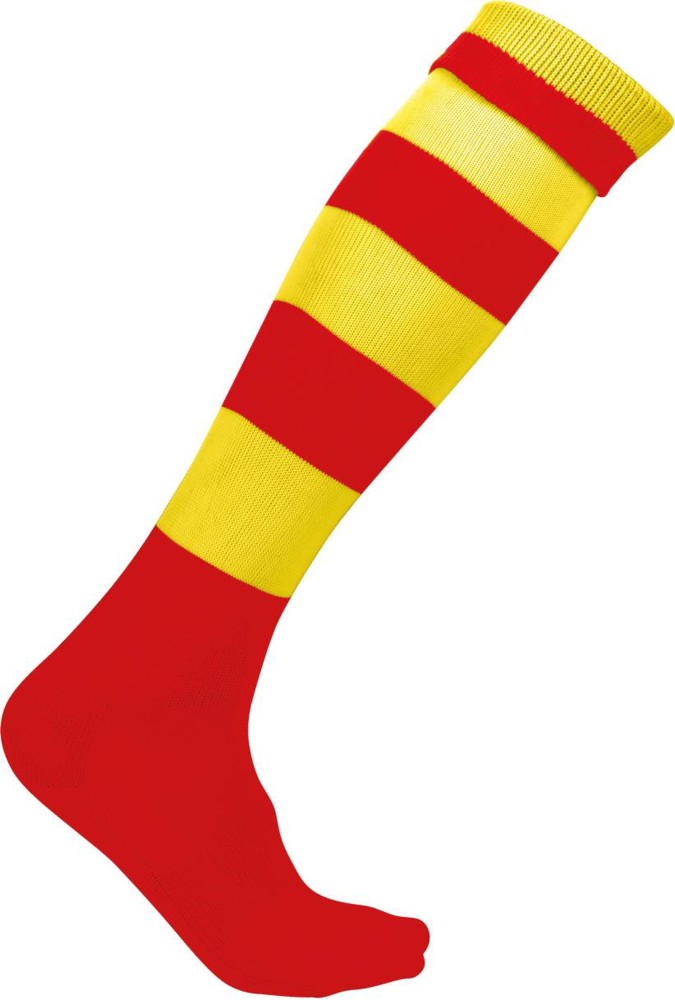 Gestreepte Sportsokken - sporty red/sporty yellow