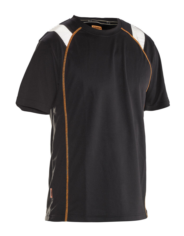 Jobman - 5620 Spun-Dye Vision T-shirt - Zwart/Oranje