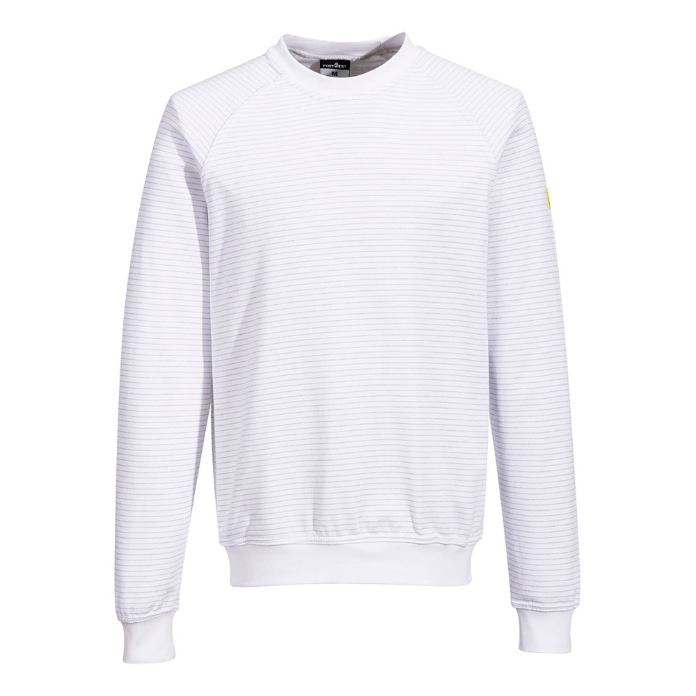 Anti-statisch ESD Sweatshirt - White
