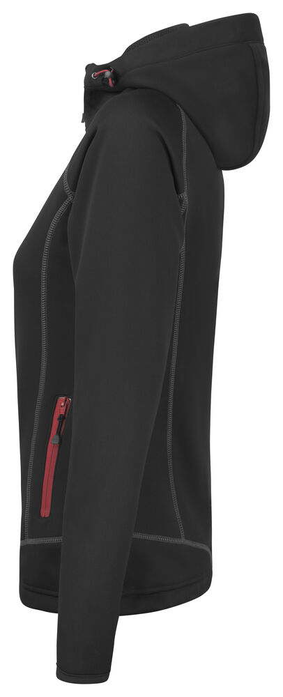 Jobman - 5177 Women's Hoodie Zwart/Rood XL