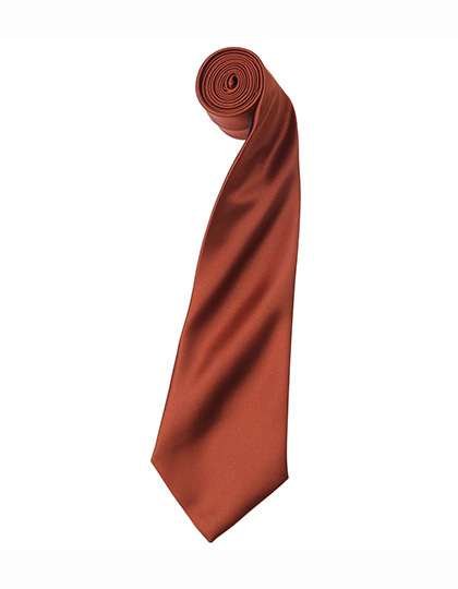 Premier Workwear - Colours Collection Satin Tie - Chestnut (ca. Pantone 7525C)