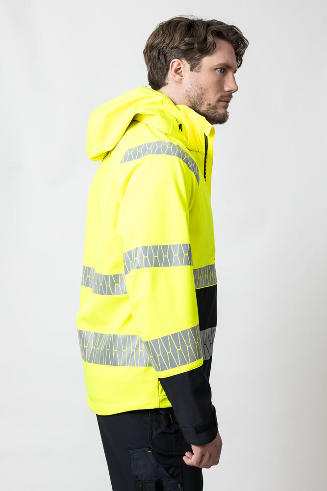 Jobman - 1376 Softshell Jacket Hi-Vis Geel/Zwart XS