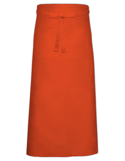 Bistro Apron With Front Pocket - Orange