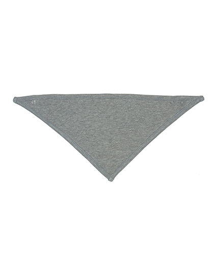 Bandana Bib - white/heather grey melange