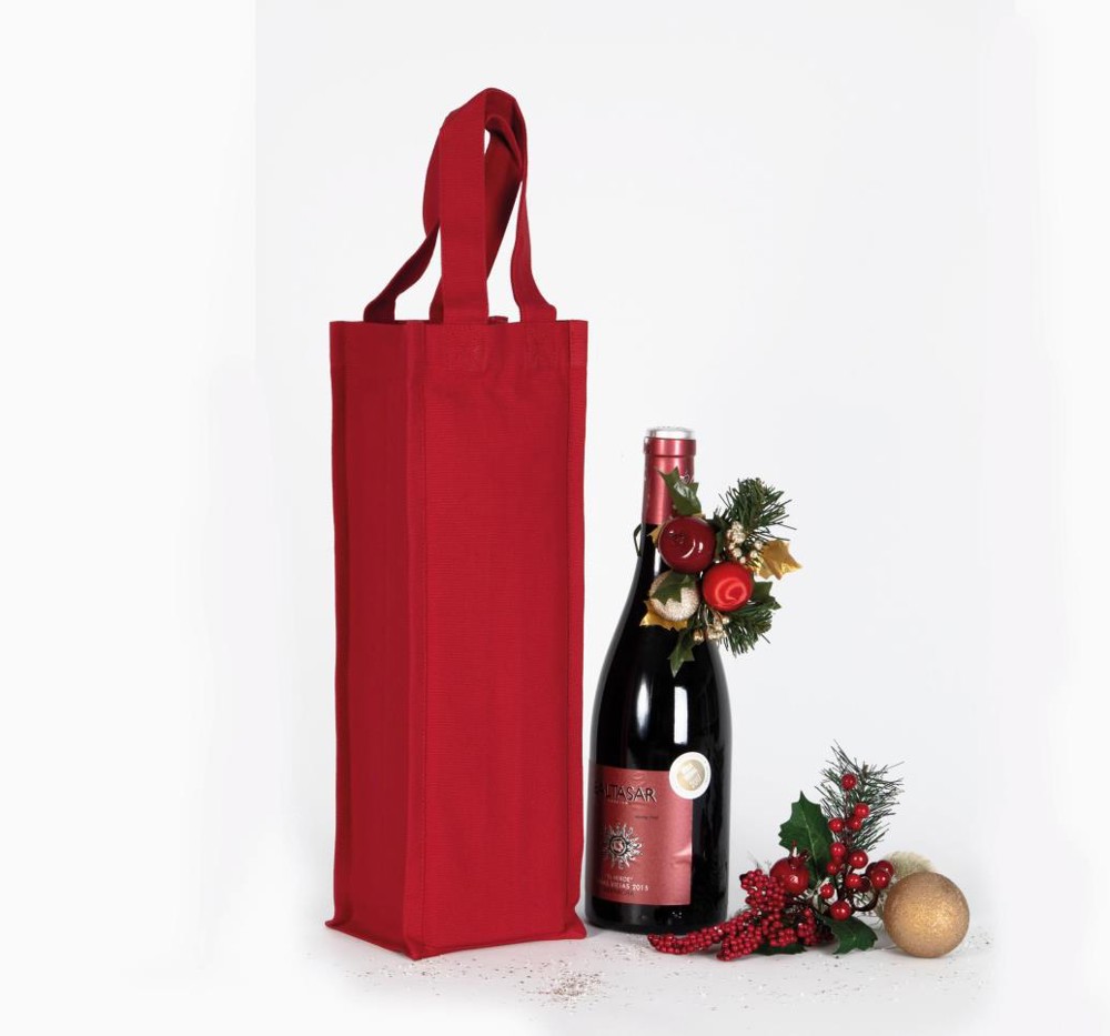 Flessentas van canvaskatoen - Cherry Red