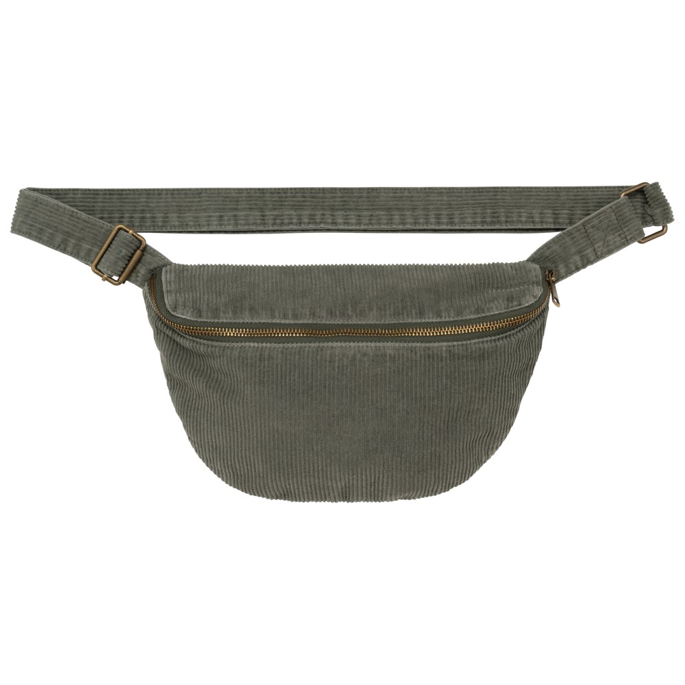 Ecologisch verwassen heuptasje in ribfluweel - Washed Organic Khaki
