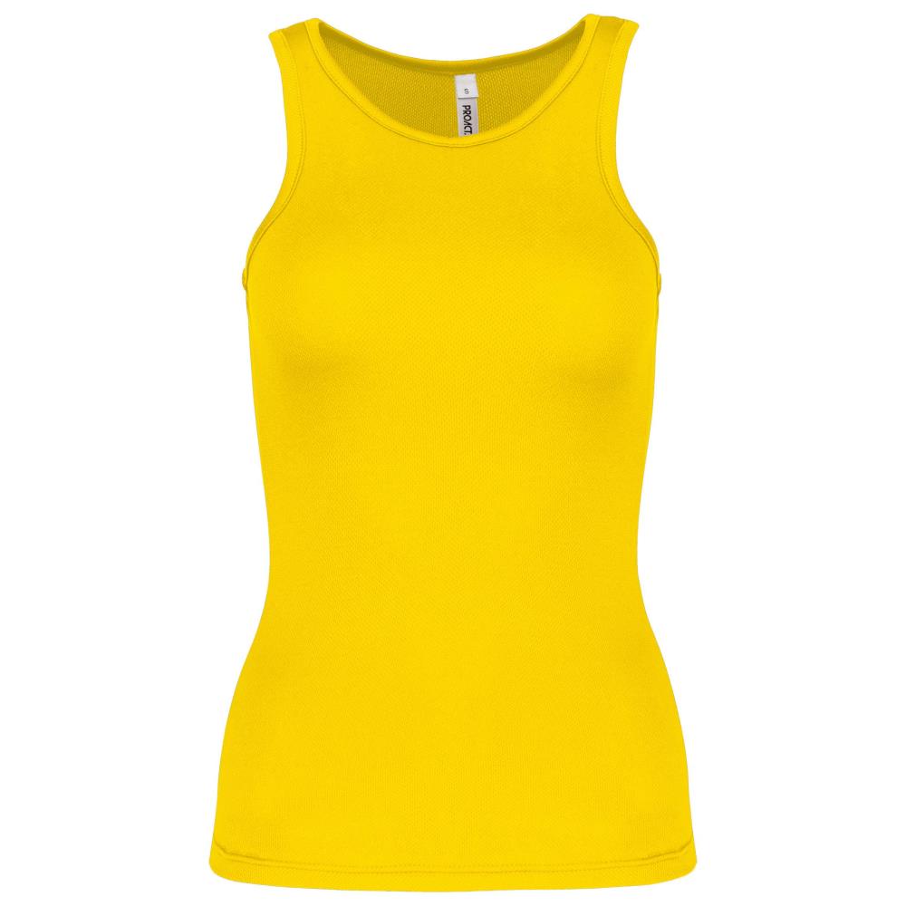Damessporttop - true yellow