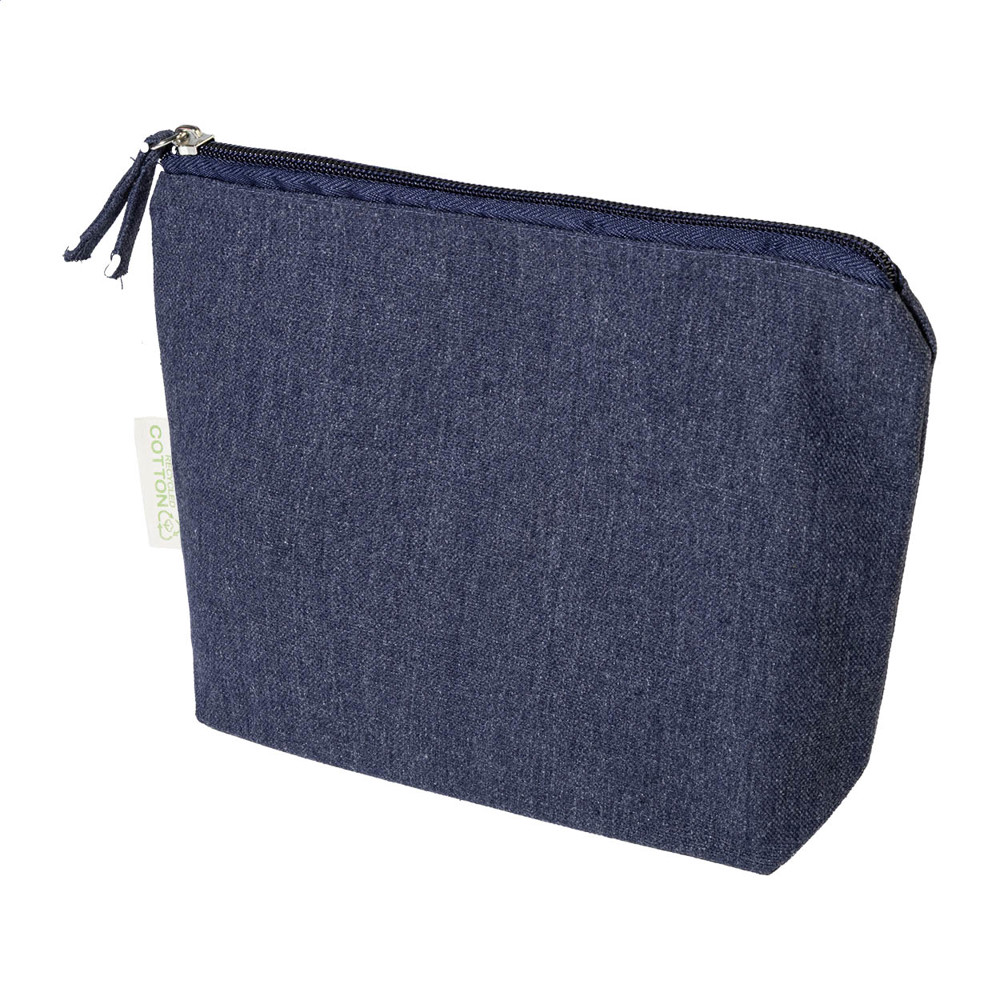 Cospex - make-up tas van gerecycled katoen - blauw