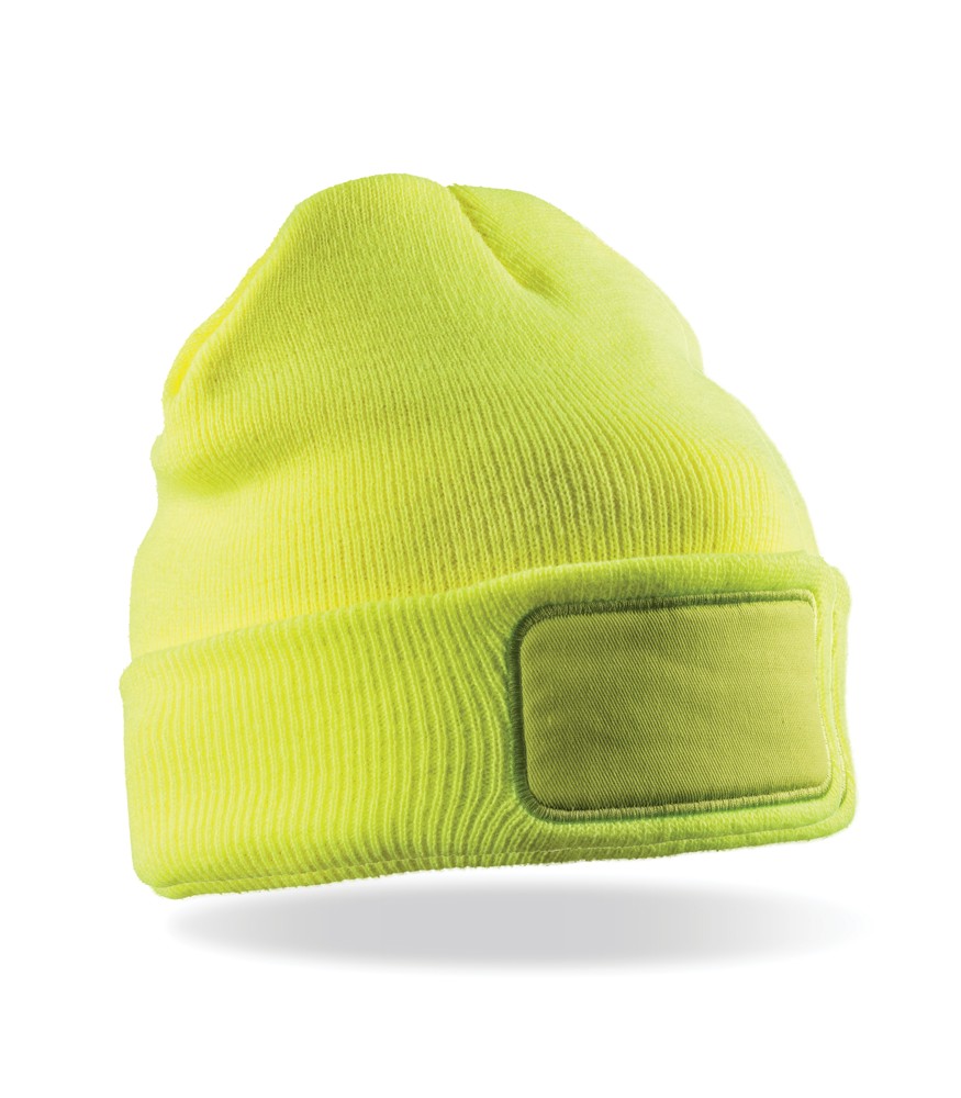 Bedrukbare muts in gerecycled Thinsulate™ - Fluorescent Yellow