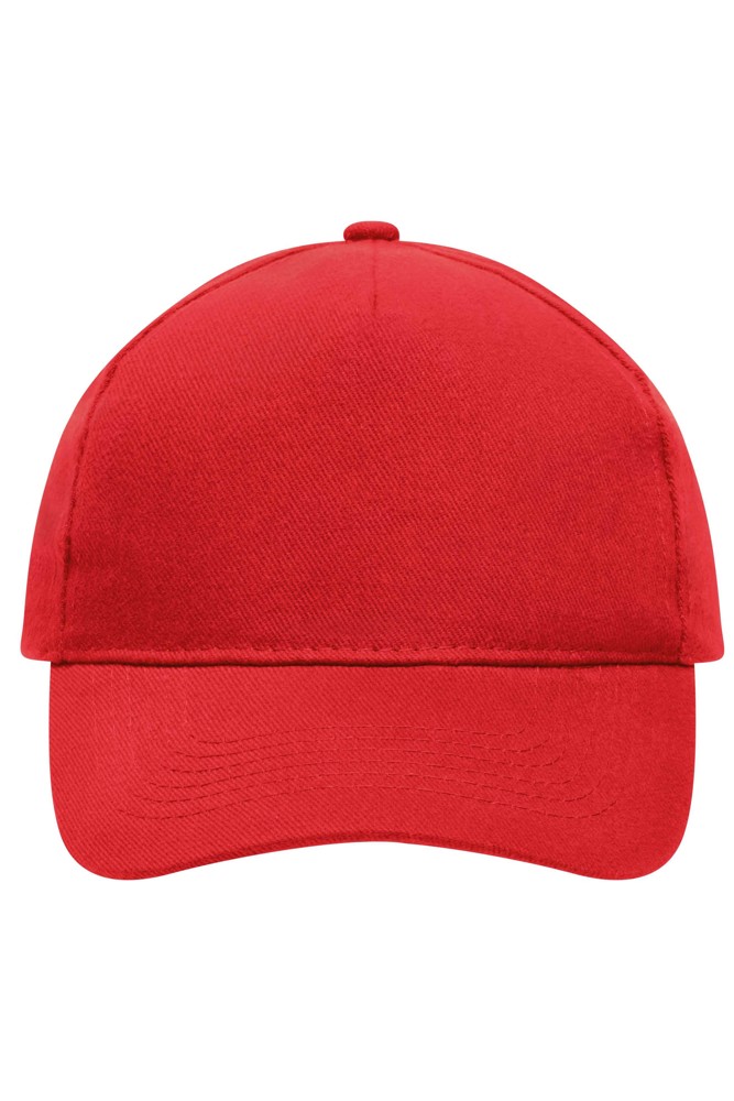5 Panel Cap Heavy Cotton - Red