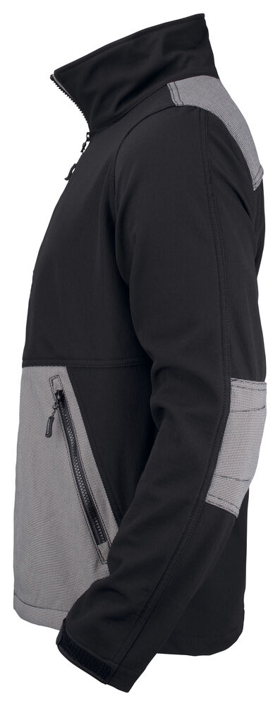 Jobman - 1248 Softshell Jacket Zwart/Donkergrijs S