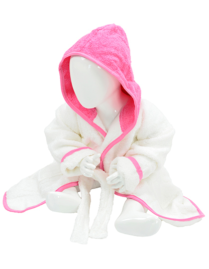 ARTG - Babiezz® Bathrobe With Hood - White, Pink
