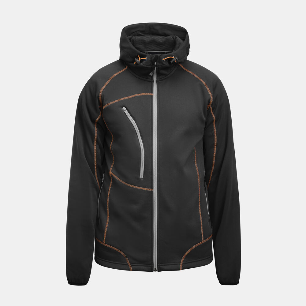 Jobman - 5152 Hoodie - Donkergrijs/Oranje