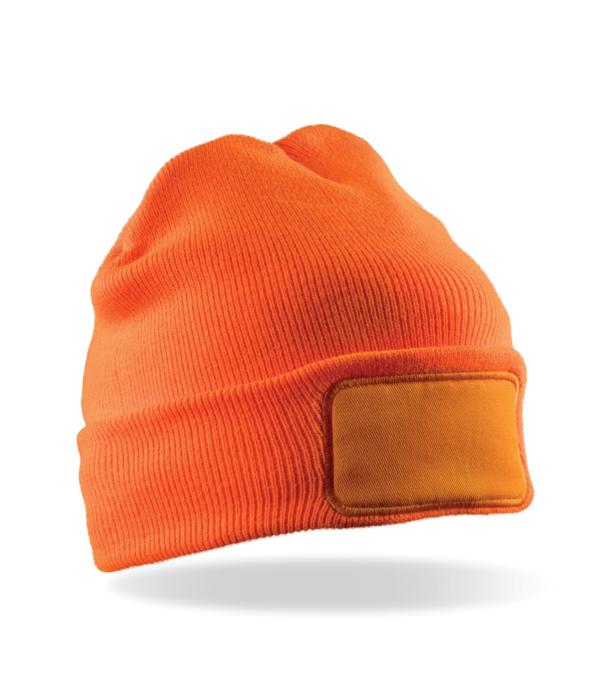 Bedrukbare muts in gerecycled Thinsulate™ - Fluorescent Orange