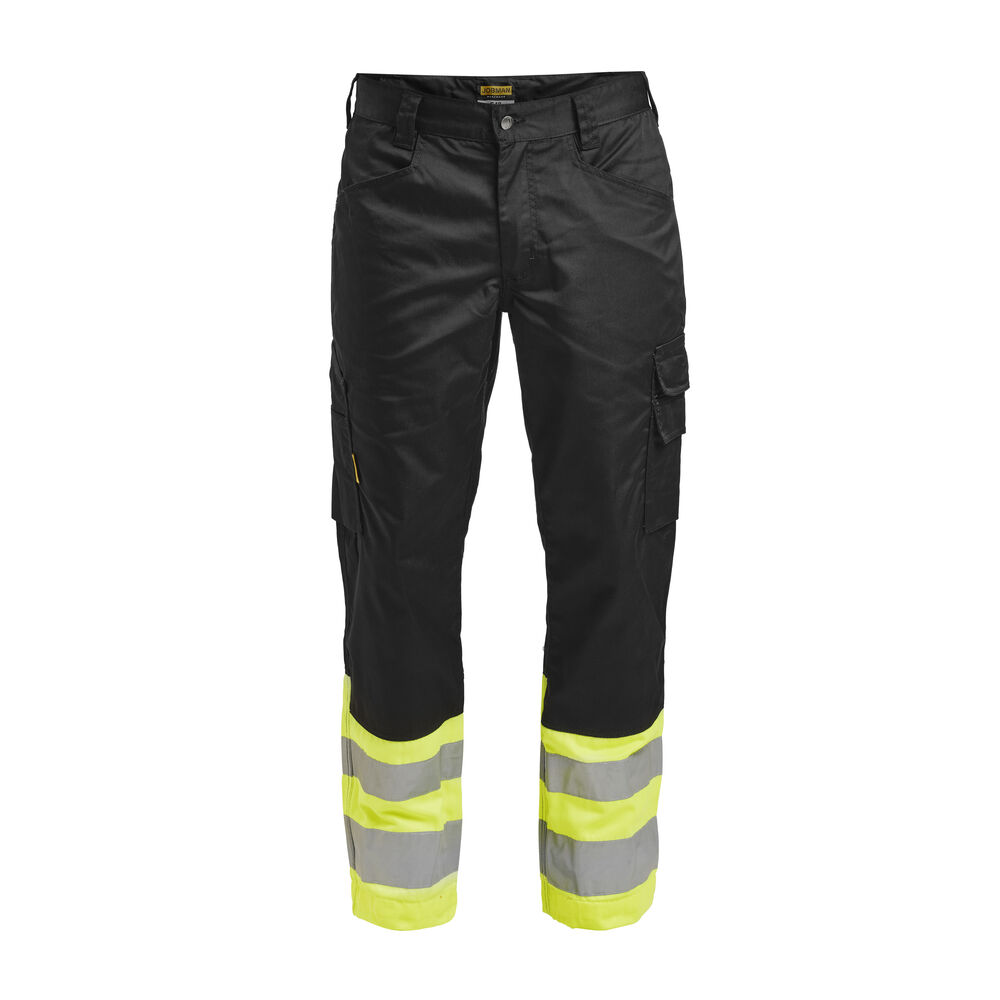 Jobman - 2314 Hi-Vis Service Trousers Navy/Geel C42 - Zwart/Geel