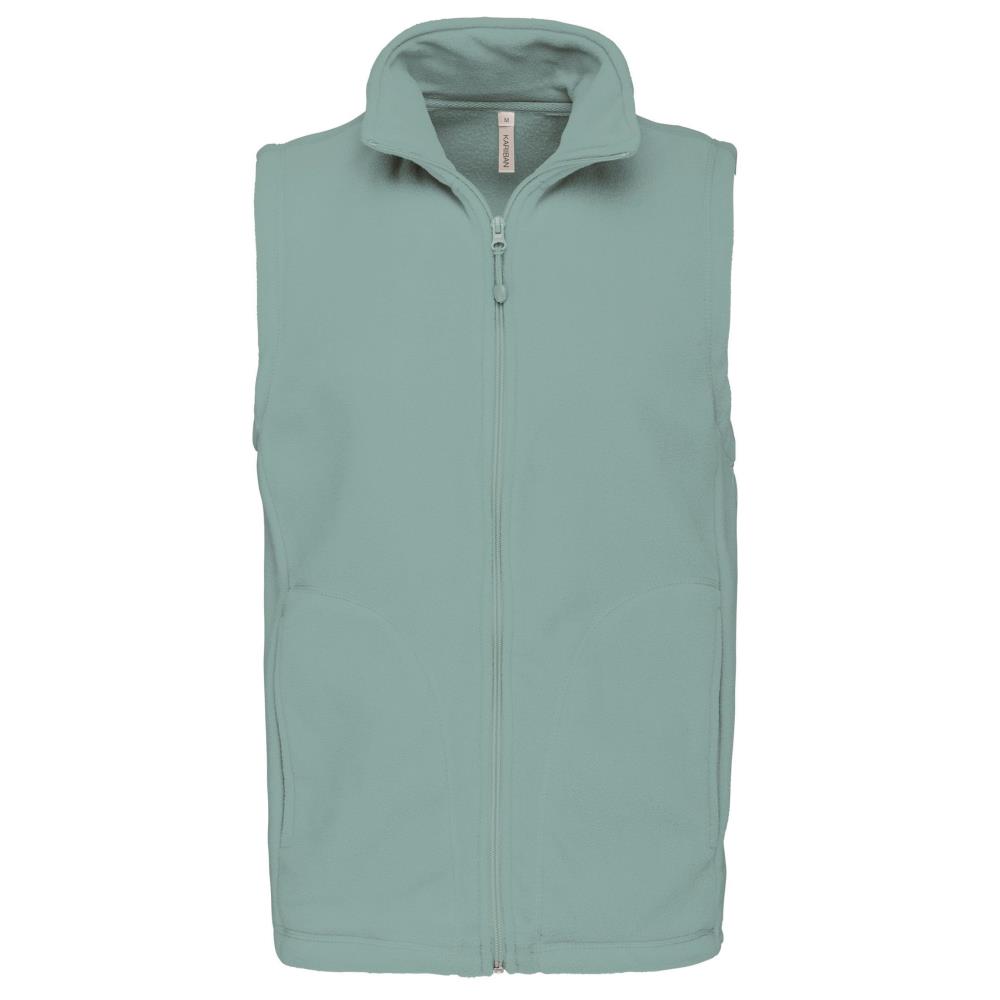Bodywarmer van microfleece heren - sage