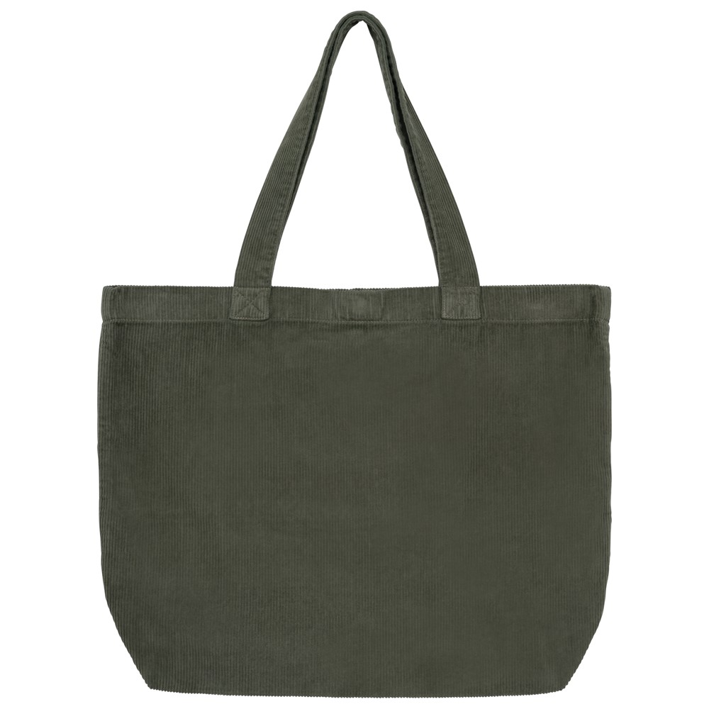 Ecologische verwassen tas van ribfluweel - Washed Organic Khaki