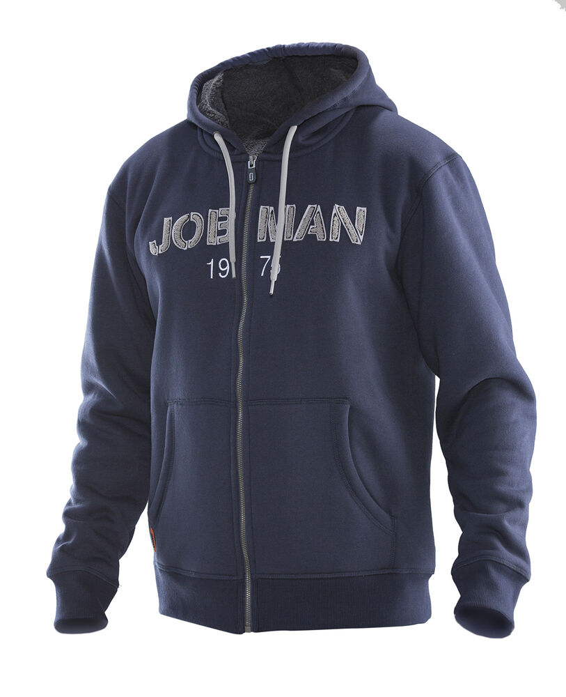 Jobman - 5154 Vintage Hoodie Lined - Navy/Donkergrijs