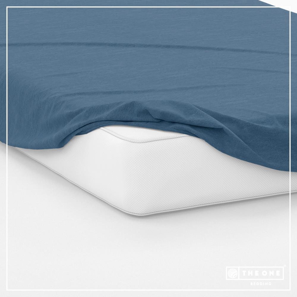 Fitted sheet Single beds - Indigo Blue